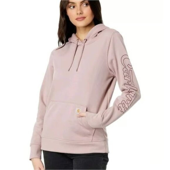 Carhartt Sweatshirt Women's XL Graphic Mink Rain Defender Midweight Relaxed Fit - Picture 1 of 14